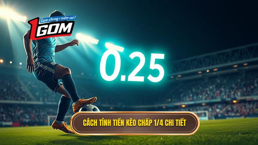 Cách tính tiền khi chơi Kèo chấp 1/4 (0.25) chi tiết nhất
