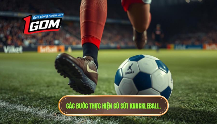 Các bước thực hiện cú sút knuckleball.