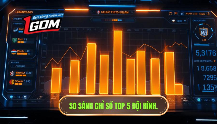 So sánh chỉ số Top 5 đội hình.