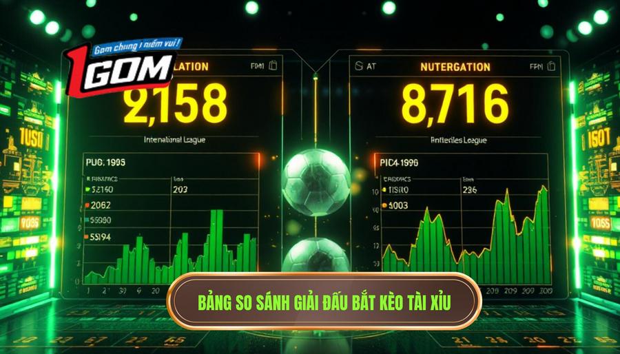 Mẹo bắt kèo Tài Xỉu chuẩn xác từ chuyên gia 1GOM 2026 3 Bảng so sánh đặc điểm các giải đấu để áp dụng mẹo bắt kèo Tài Xỉu